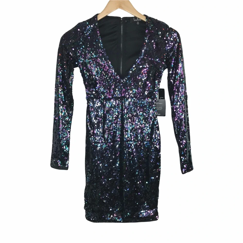 Lulus Lookin' Slick Sequin‎ Bodycon Dress NWT (XS)